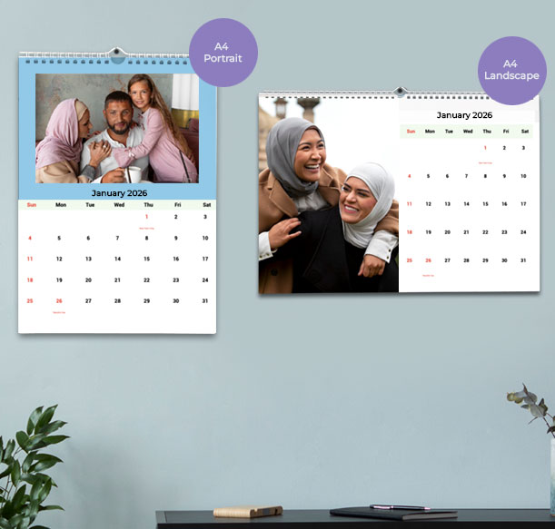 Couple personalised wall calendar 2024 in UAE