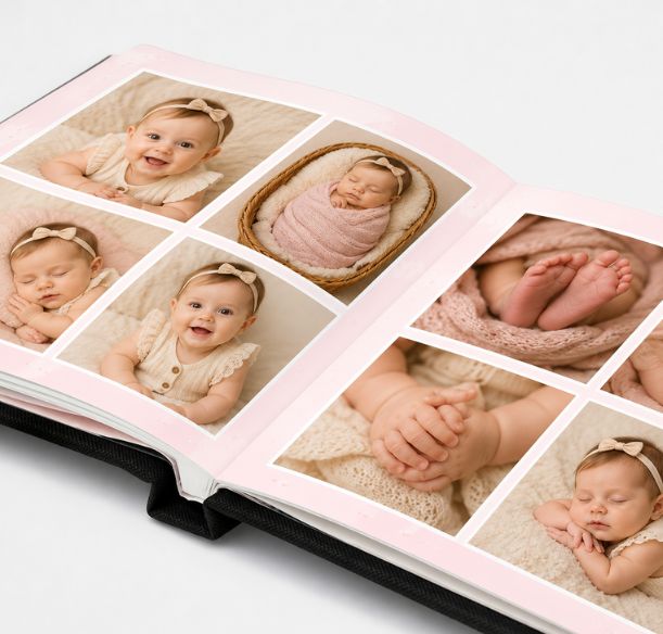 Stylish photo book design with premium art paper and vibrant matte, velvet, and gloss finishes. Ideal gift in UAE.