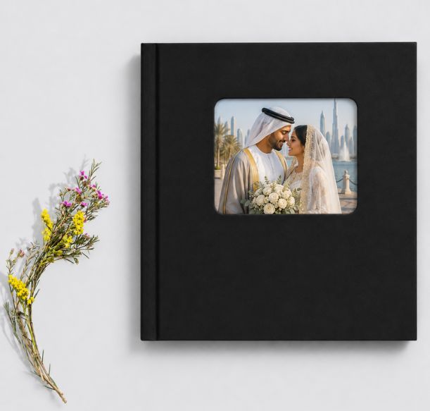 Couple personalized leather photo album